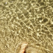 Toes, water, beach, paddling