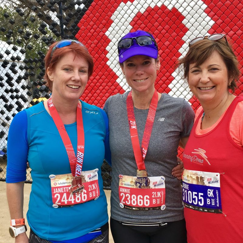 Meeting up with Annie and Janette at Run Melbourne 2017
