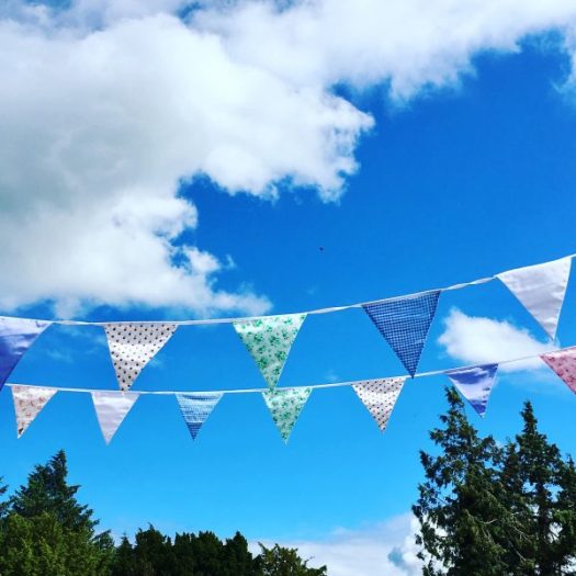 Blue sky and bunting