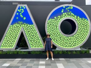 Me at the Australian Open Tennis in Melbourne