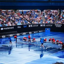 Rain delay with all hands on deck at Australian Open Melbourne