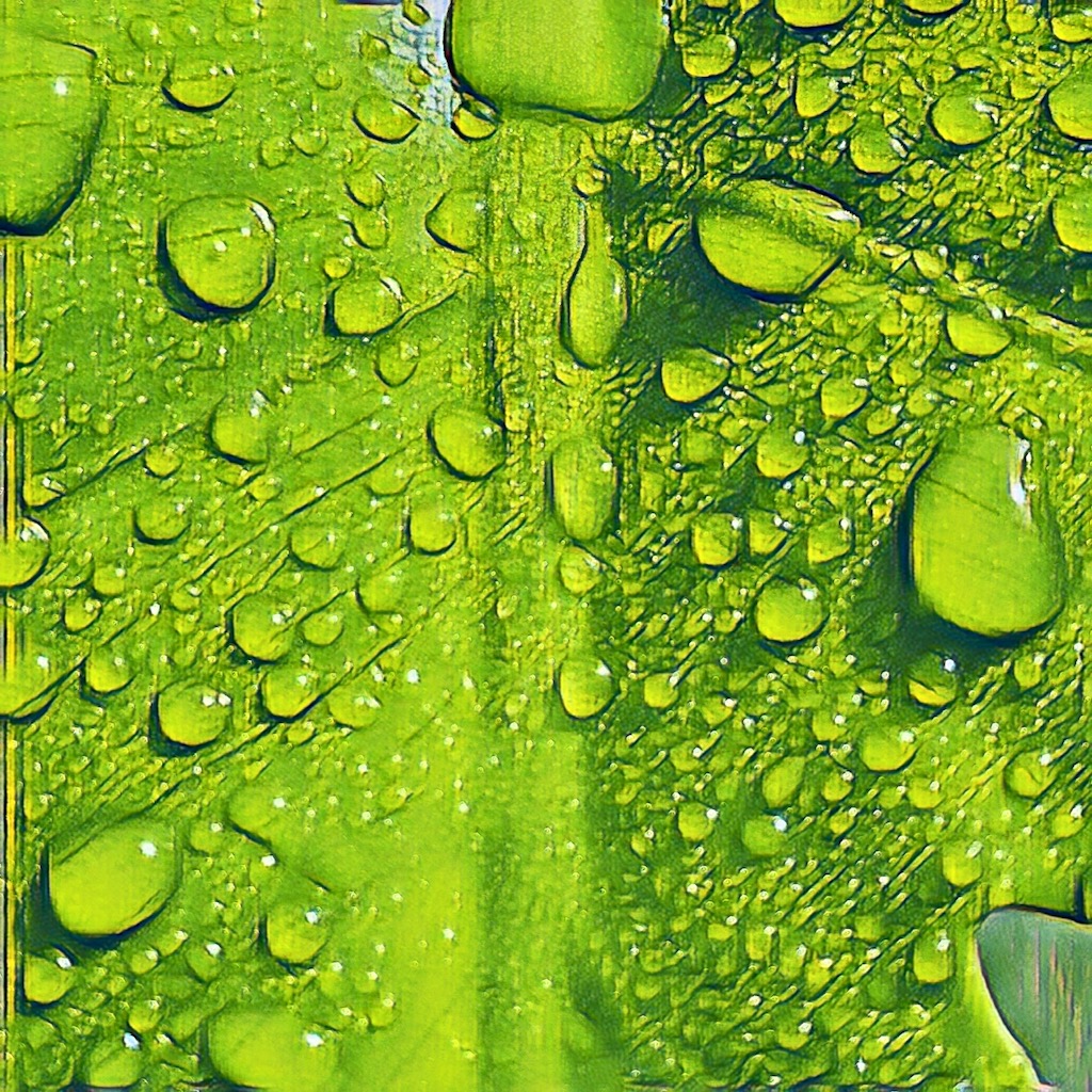 raindrops on green leaves