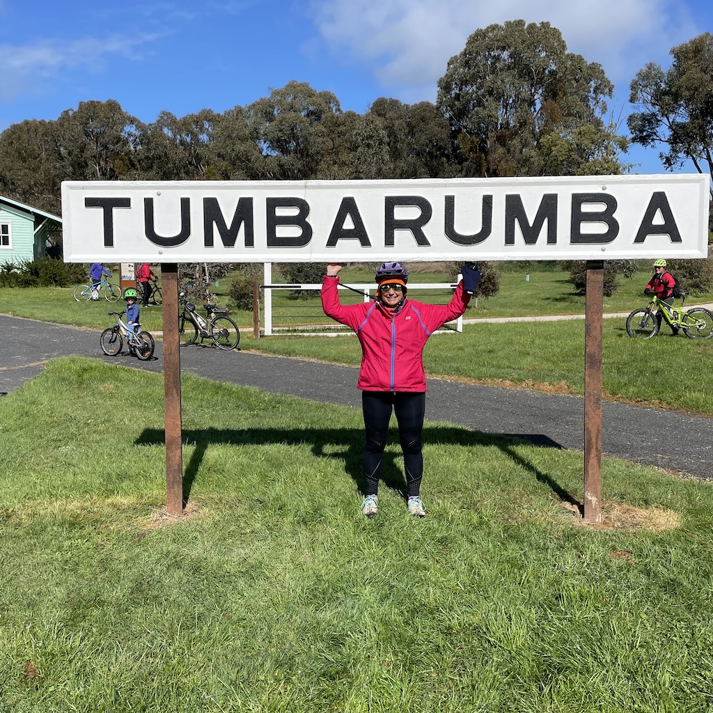 Start of the Tumbarumba to Rosewood Rail Trail