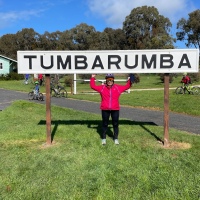 Start of the Tumbarumba to Rosewood Rail Trail